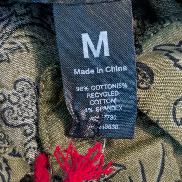 NWT Houston White Men's Olive Casual Button Down Shirt Sz M - Picture 2 of 11